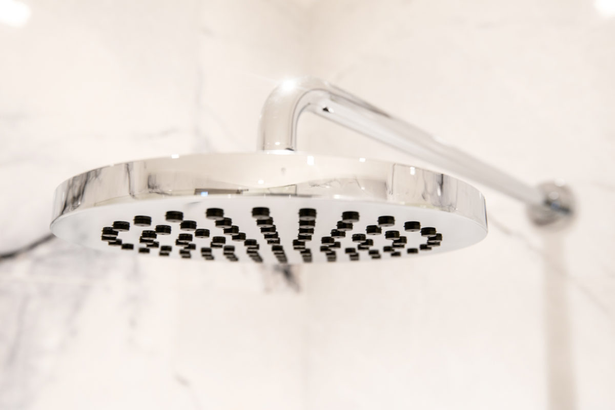 Master Bathroom Showerhead at 200 East 21st Street, Gramercy