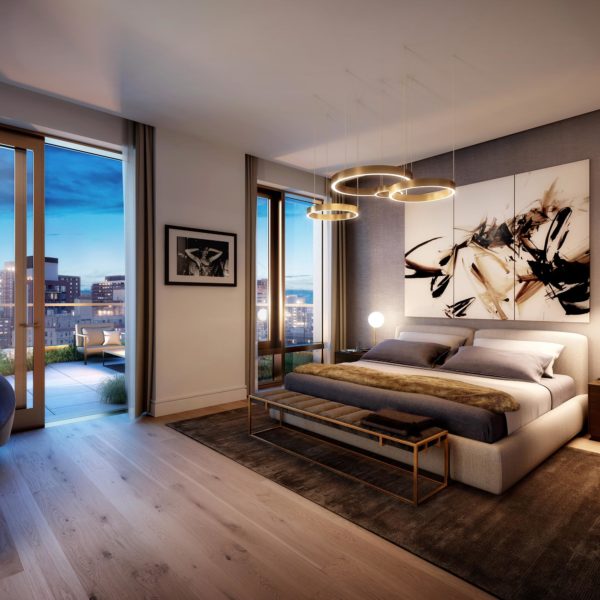 Gramercy Park, NYC, Condominium Bedroom at 200 East 21st Street